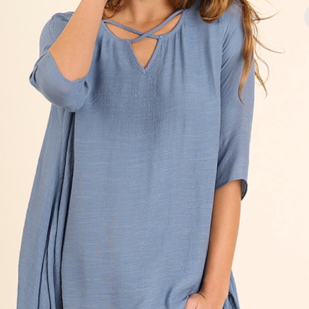 Criss cross blue slate top size medium